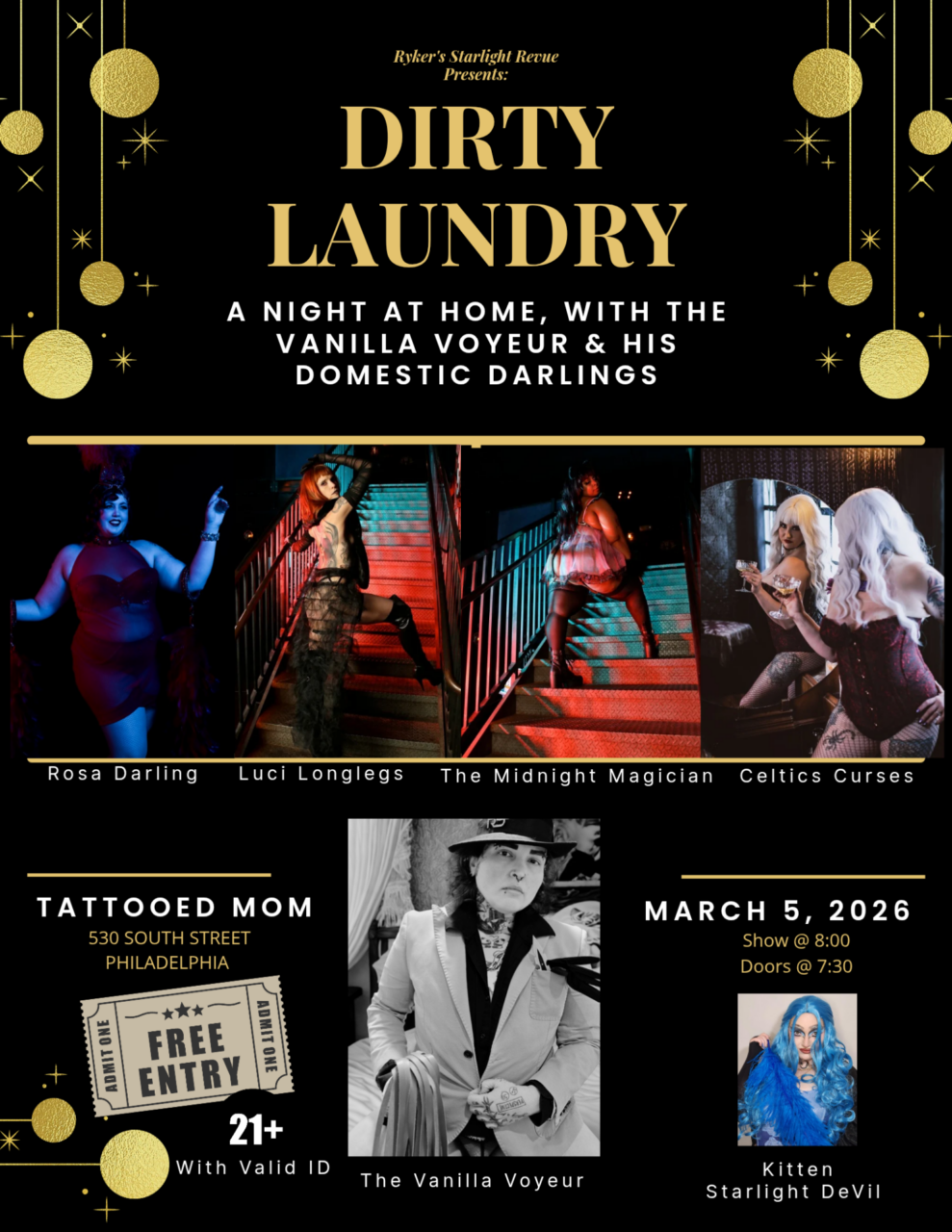 Dirty Laundry: A Night at Home with the Vanilla Voyeur & His Domestic Darlings