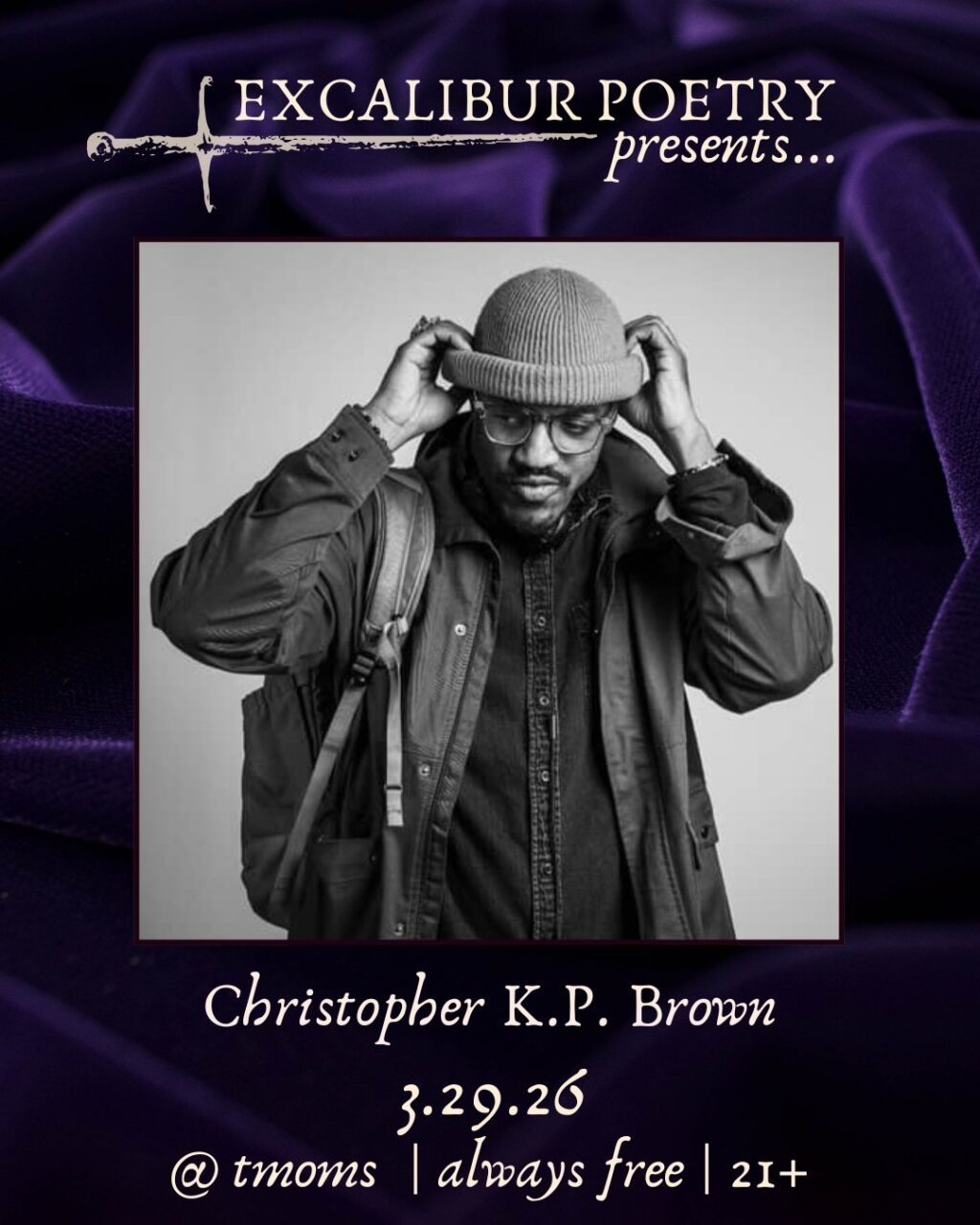 Excalibur Poetry // March 29th - Sunday, March 29 at 7:00 PM at Tattooed Mom in Queen Village, Philadelphia