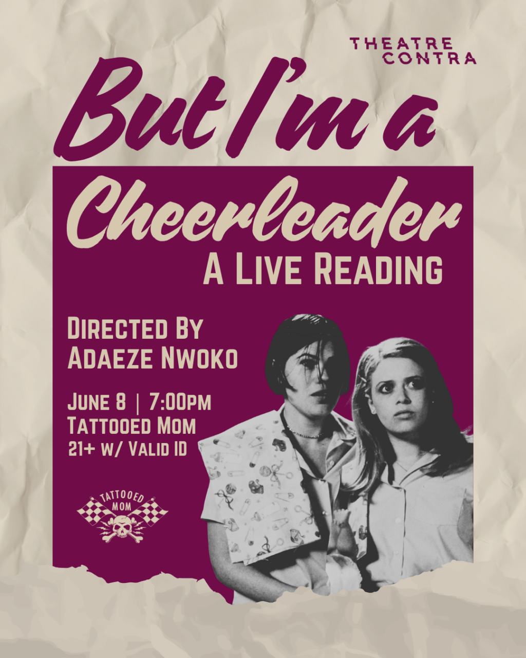 But I’m A Cheerleader: A Live Reading - Monday, June 8 at 7:00 PM at Tattooed Mom in Queen Village, Philadelphia
