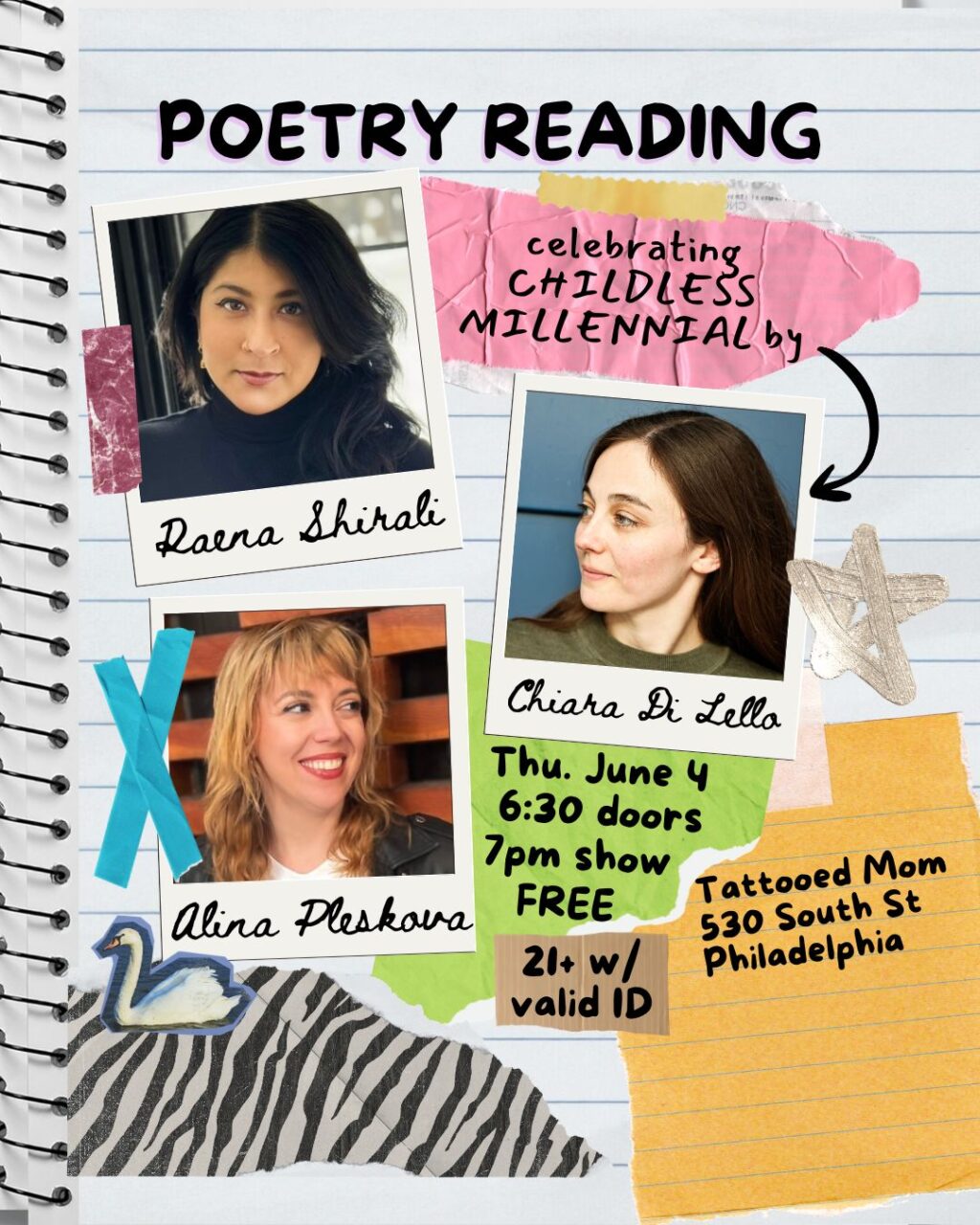 Poetry Reading: Celebrating Childless Millenial by Chiara Di Lello