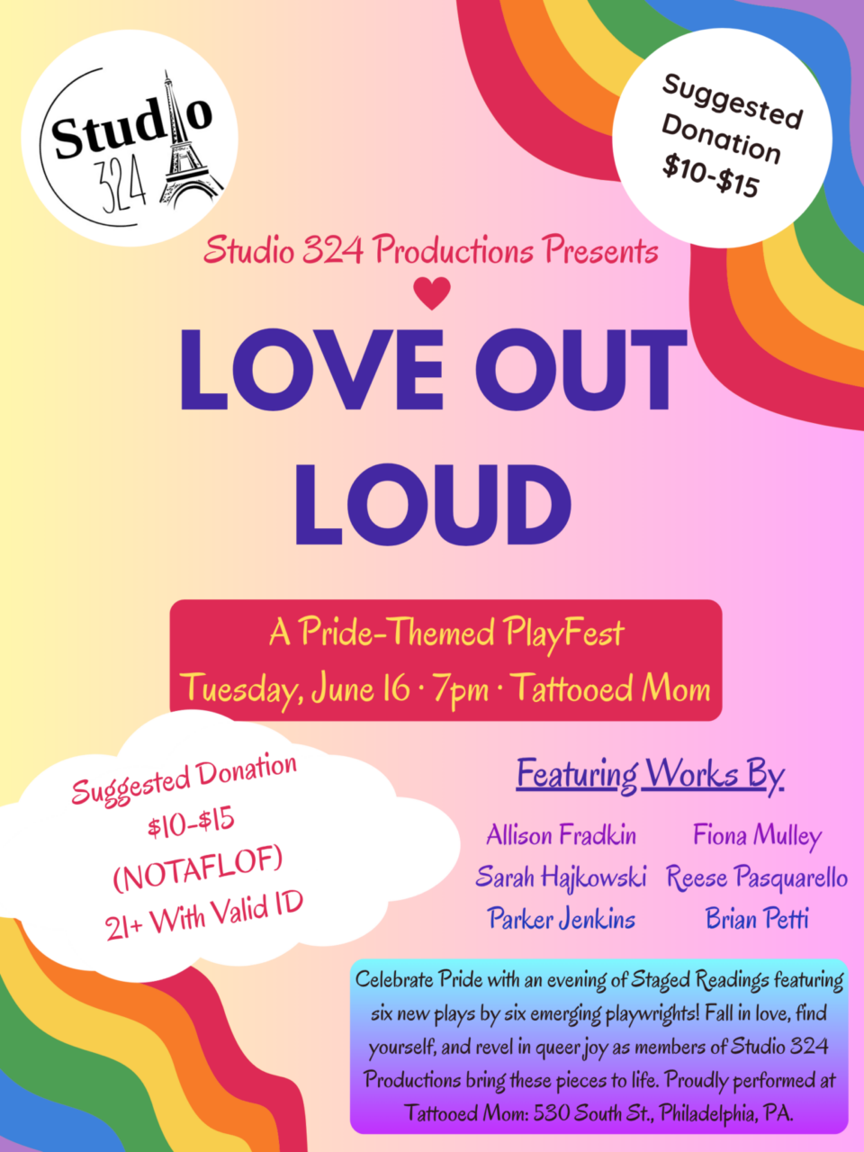 LOVE OUT LOUD: A Pride-Themed PlayFest
