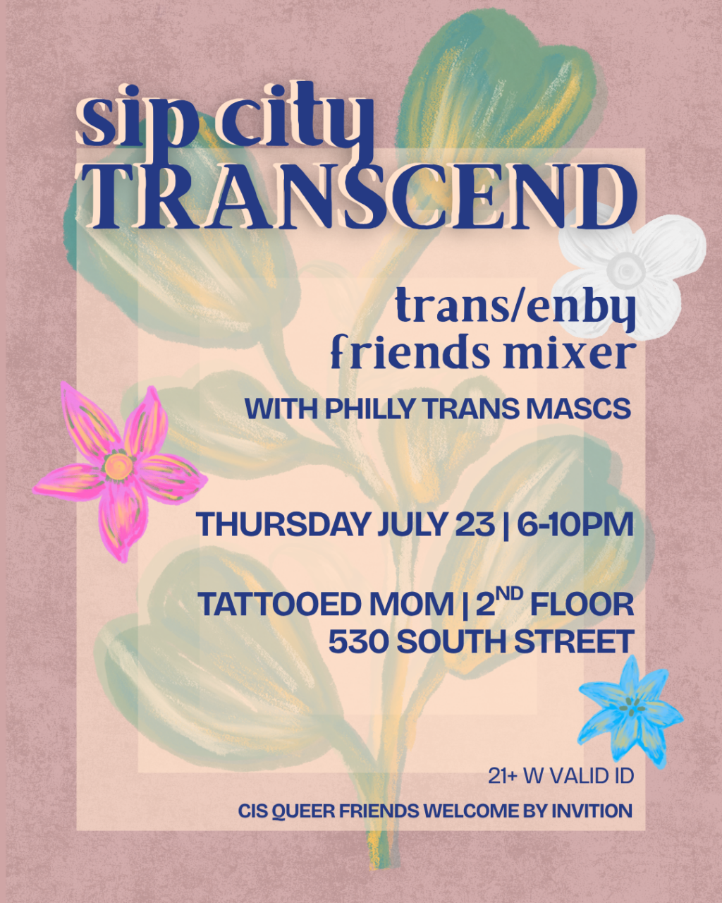 Sip City Transcend // July 2026 - Thursday, July 23 at 6:00 PM at Tattooed Mom in Queen Village, Philadelphia
