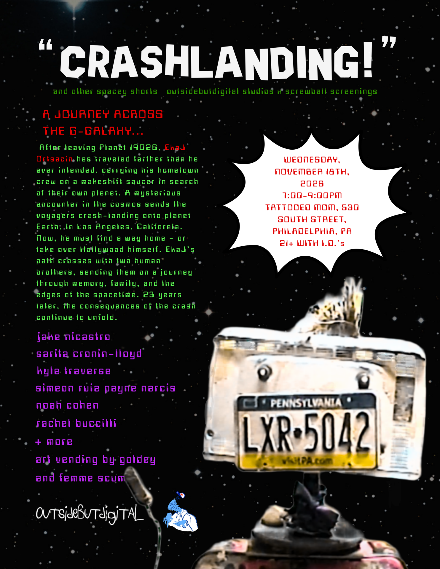 Crashlanding! and Other Spacey Shorts